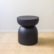 Pedestal Side Table- Black gallery detail image