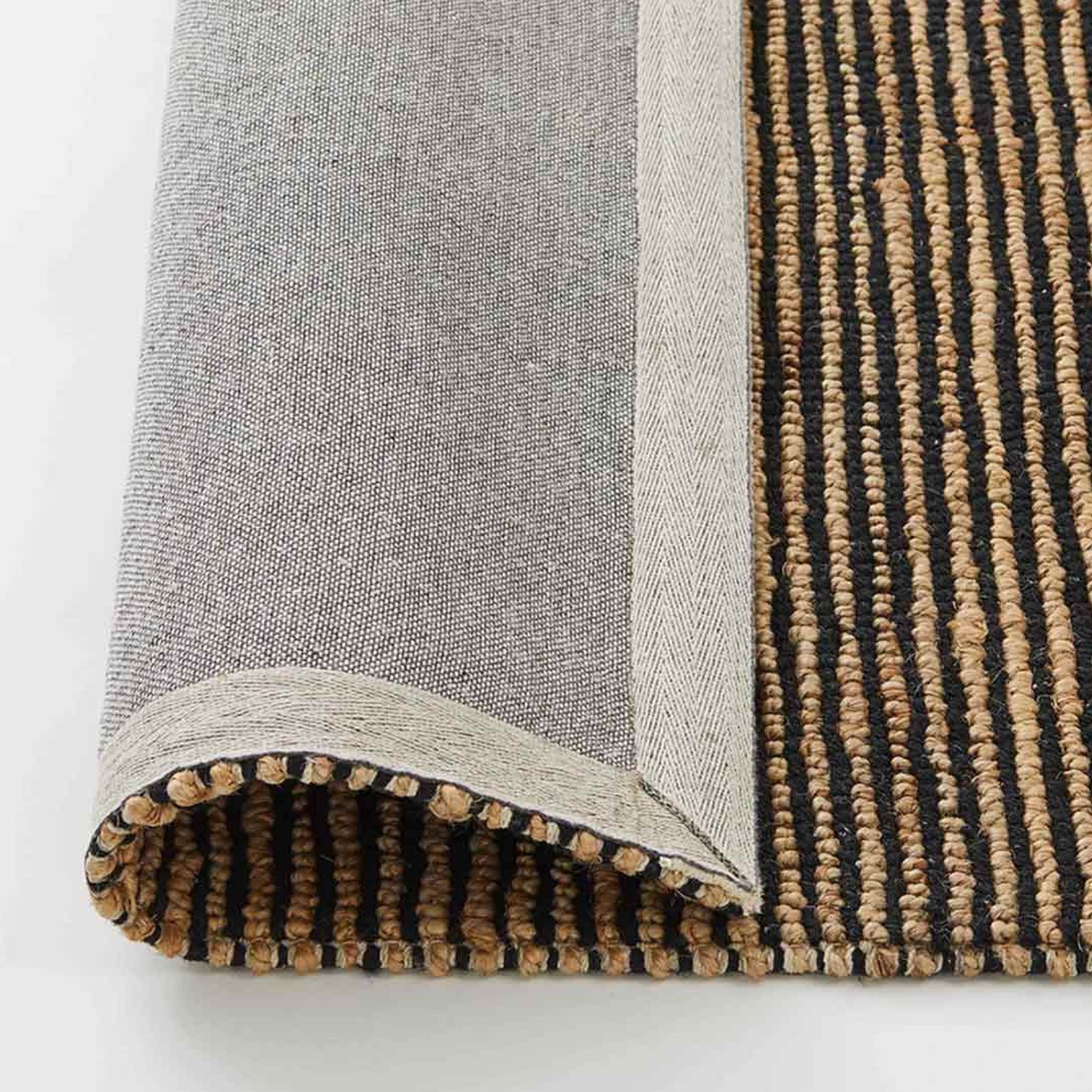 Weave Home Lisbon Rug - Onyx | Wool and Jute gallery detail image