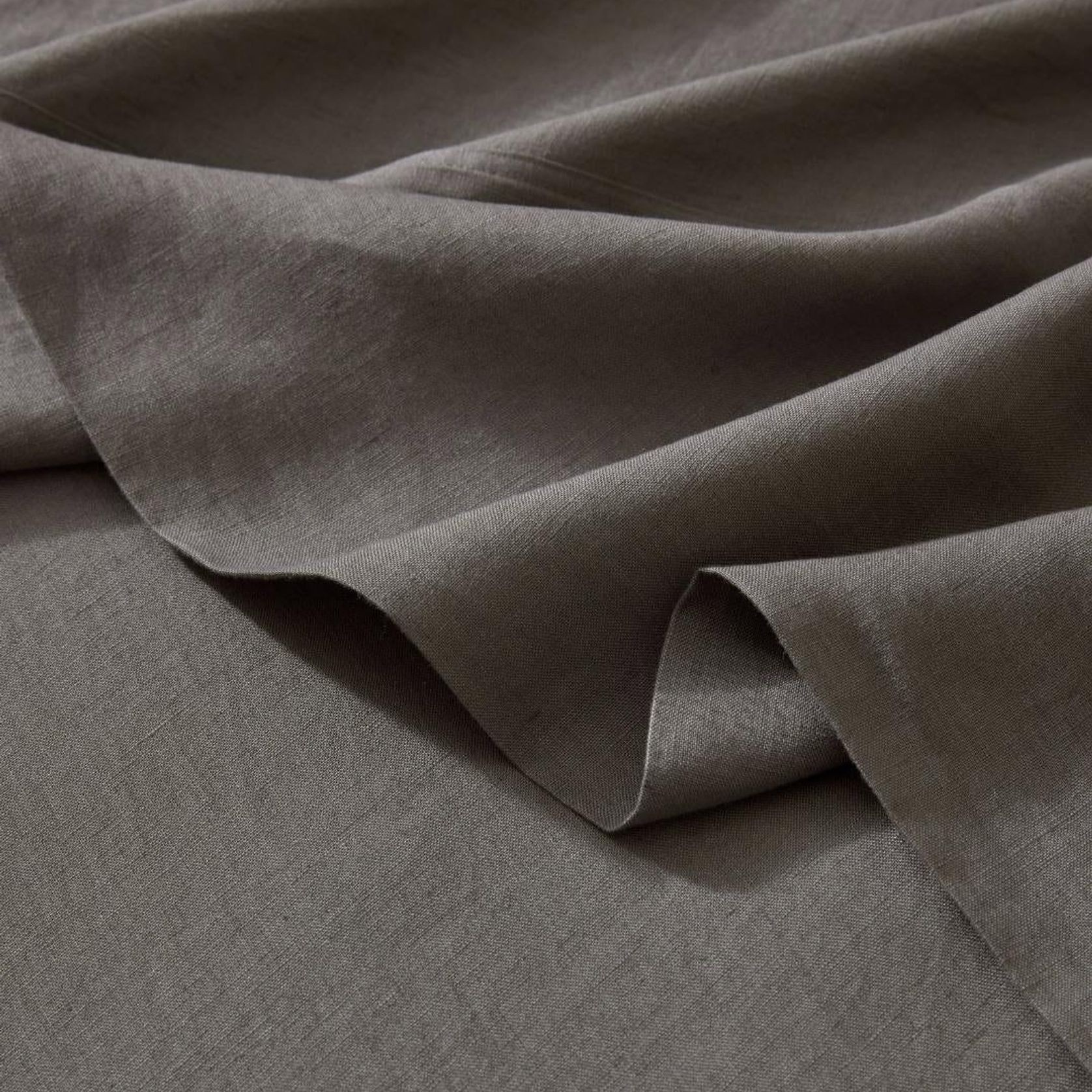 Ravello Linen Flat Sheet - Charcoal | Weave Home gallery detail image