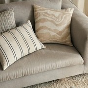 Weave Home Vinnie Striped Cushion - Natural | Square and Lumbar gallery detail image
