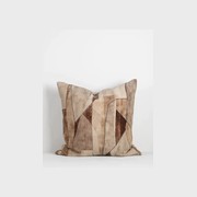 Baya Grove Cushion - Brick | Abstract Print | 100% Linen gallery detail image