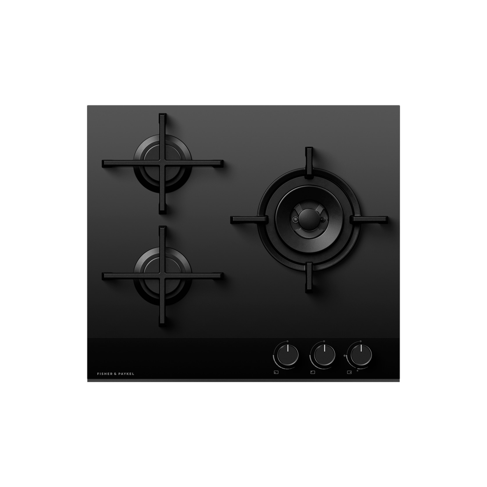 Gas on Glass Cooktop, 60cm, LPG, Black Glass gallery detail image