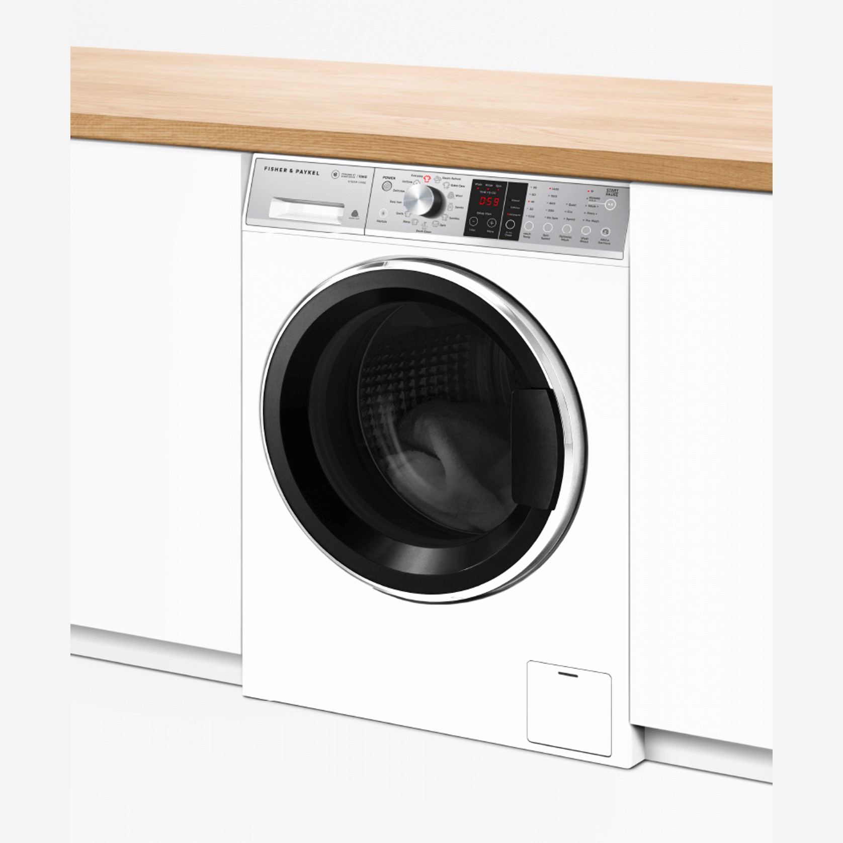 Front Loader Washing Machine, 10kg, Steam Care, White gallery detail image