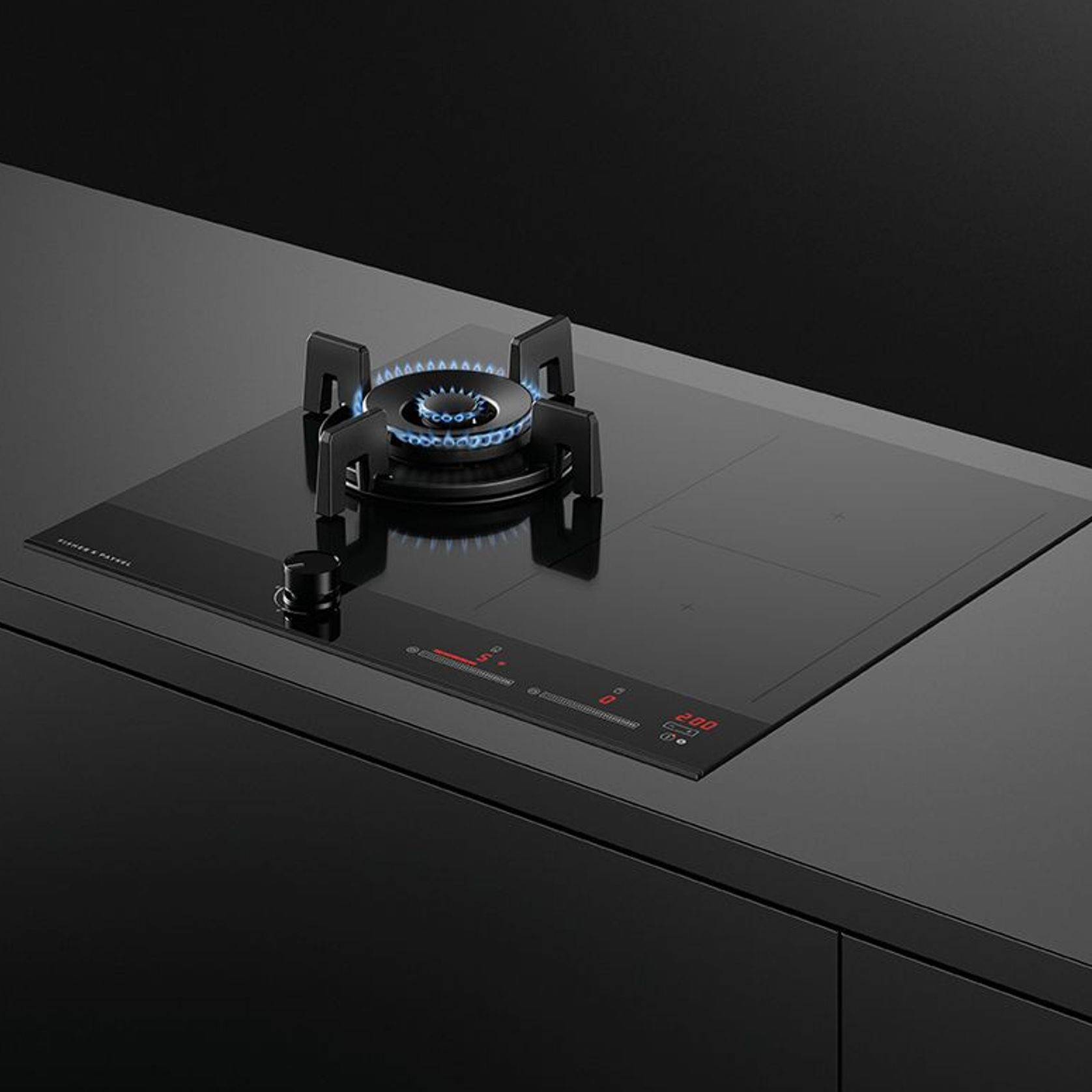 Gas + Induction Cooktop, 60cm, 1 Burner, 2 Zones with SmartZone, LPG gallery detail image