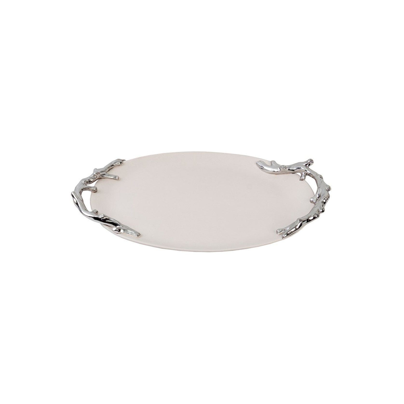 Oval Plate W/Branch Handles gallery detail image