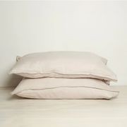 100% French Flax Linen Pillowcase Pair - Latte gallery detail image