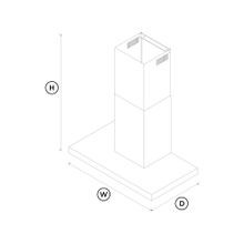 Wall Rangehood, 90cm, Box Chimney, Stainless Steel & Glass gallery detail image