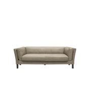 Modena Italian Leather 3 Seater Sofa - Riverstone gallery detail image