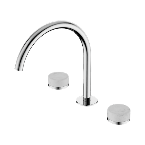 Serenity Bath/Kitchen Set Arc Spout With Carrara Handle Chrome